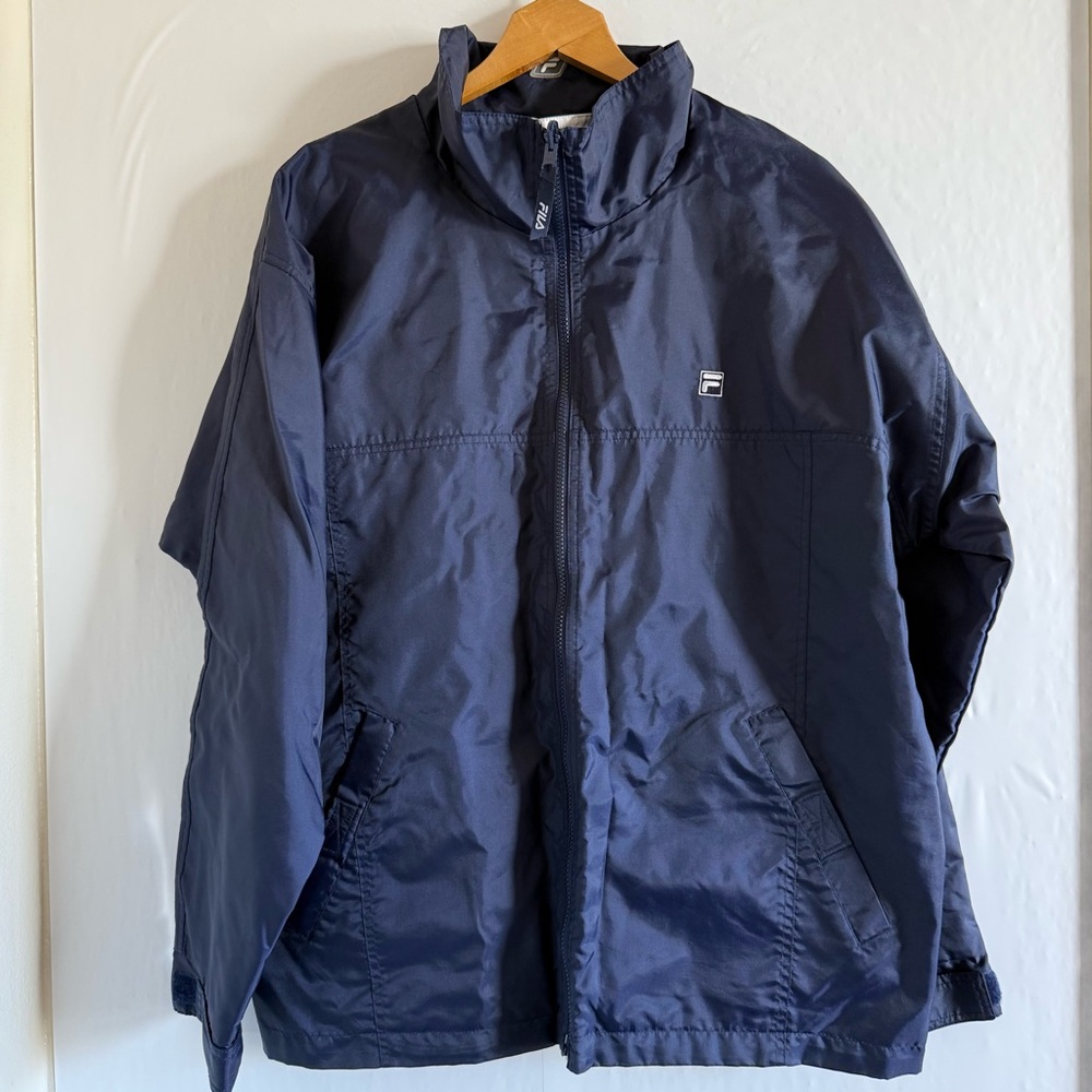 Vintage Fila Blue Reversible Nylon Men’s Jacket Size L